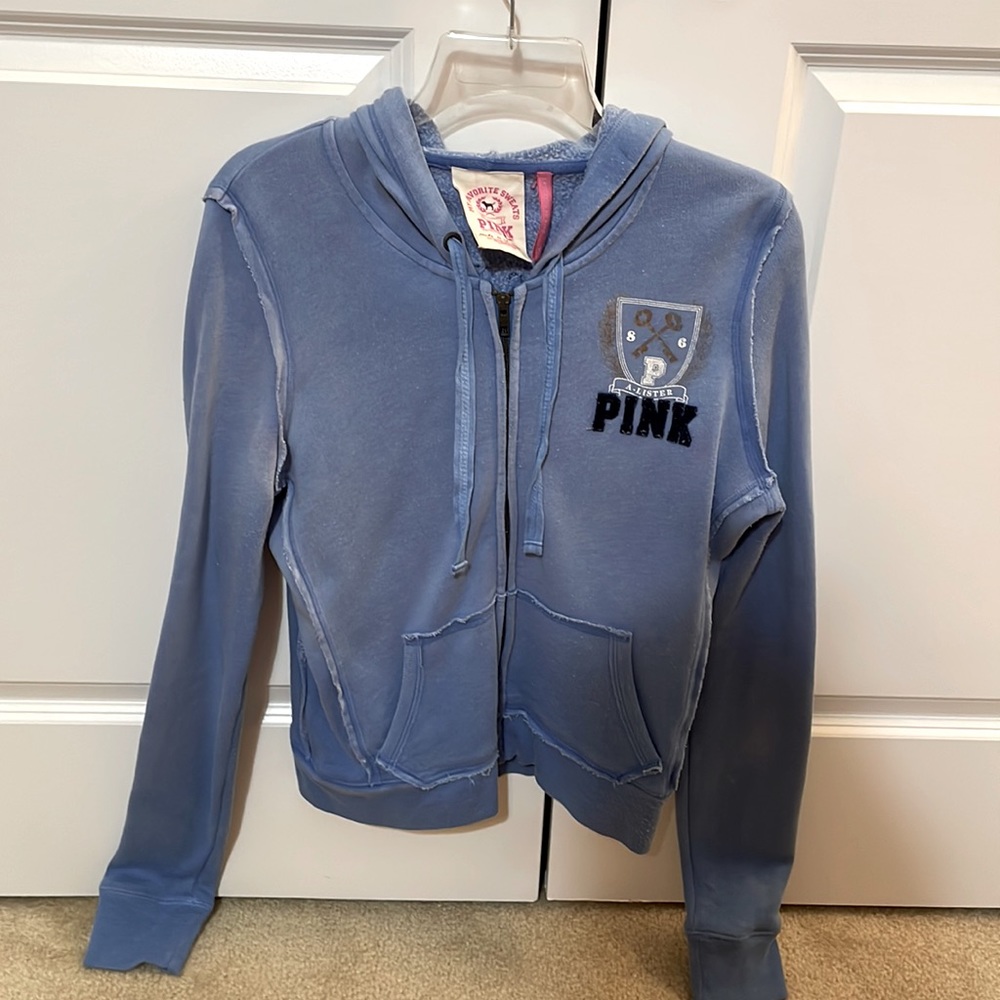 Pink zip-up hoodie
